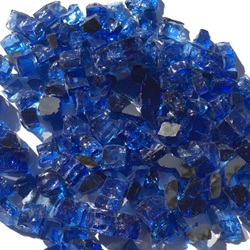 1/2 inch Blue Diamond Reflective  Arctic Flame Glass 
