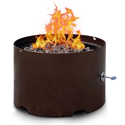 Tretco Heavy-Duty Propane Sporting Fire Pit - 20” Solid Steel Firepit with Lid - Portable Fire Pit for Outdoor Recreation 