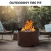 Tretco Heavy-Duty Propane Sporting Fire Pit - 20” Solid Steel Firepit with Lid - Portable Fire Pit for Outdoor Recreation - DR-FPC-SP1