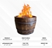 Tretco's Wine Barrel Propane Firepit- Perfect Portable Fire Pit for Outdoor Gatherings - C10-13