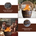 Tretco's Wine Barrel Propane Firepit- Perfect Portable Fire Pit for Outdoor Gatherings - C10-13