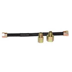 Dreffco 12" x 3/8" Black Non-Whistle Flexible Gas Line for NG or LP 